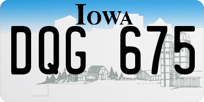 IA license plate DQG675