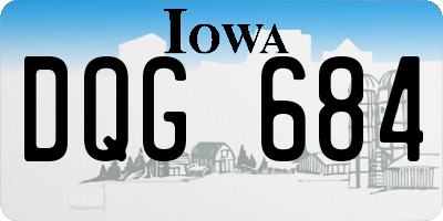 IA license plate DQG684