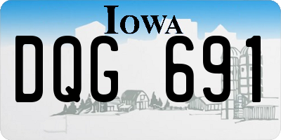 IA license plate DQG691