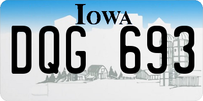 IA license plate DQG693