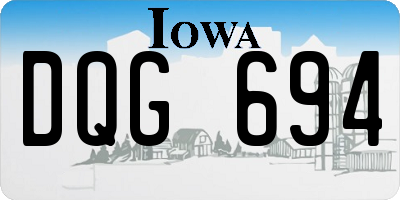 IA license plate DQG694
