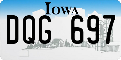IA license plate DQG697