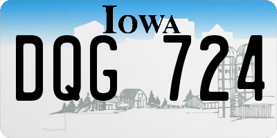 IA license plate DQG724