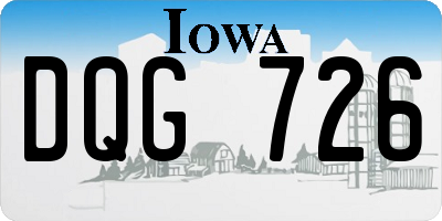 IA license plate DQG726