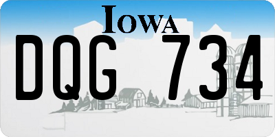 IA license plate DQG734
