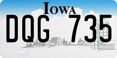 IA license plate DQG735