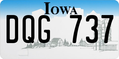 IA license plate DQG737
