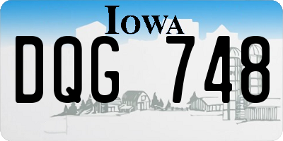 IA license plate DQG748