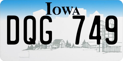 IA license plate DQG749