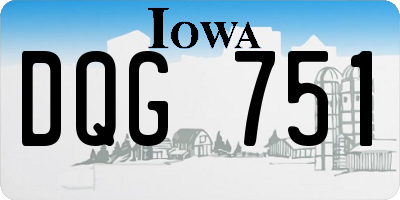 IA license plate DQG751