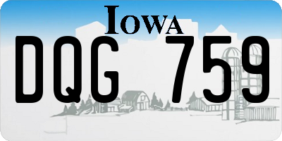 IA license plate DQG759