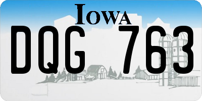 IA license plate DQG763
