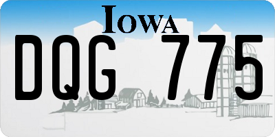 IA license plate DQG775