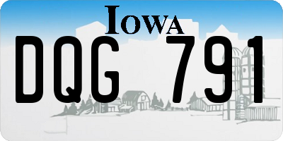 IA license plate DQG791