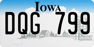 IA license plate DQG799