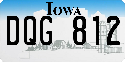 IA license plate DQG812