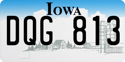 IA license plate DQG813