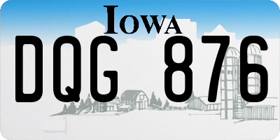 IA license plate DQG876
