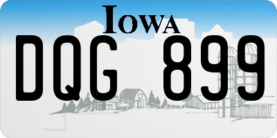 IA license plate DQG899