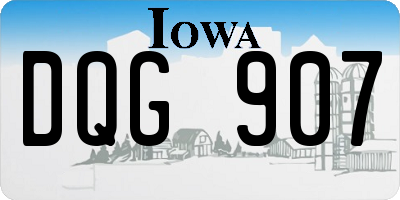 IA license plate DQG907