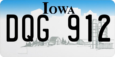 IA license plate DQG912
