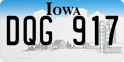 IA license plate DQG917
