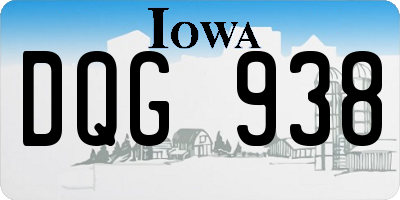 IA license plate DQG938