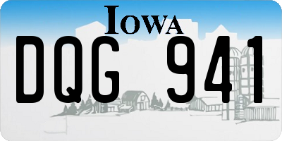 IA license plate DQG941