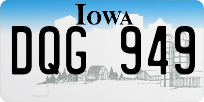 IA license plate DQG949