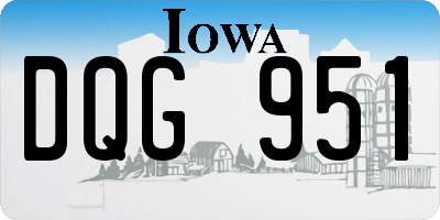 IA license plate DQG951