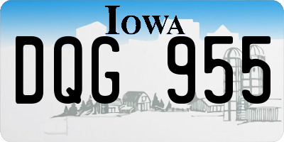 IA license plate DQG955