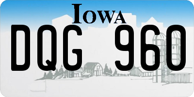 IA license plate DQG960