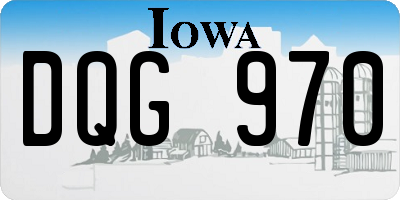 IA license plate DQG970