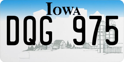IA license plate DQG975