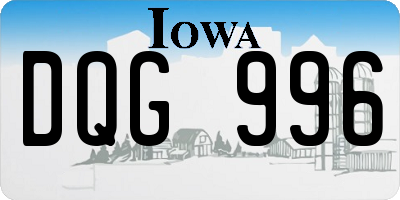 IA license plate DQG996