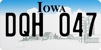IA license plate DQH047