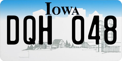 IA license plate DQH048
