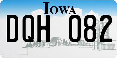 IA license plate DQH082