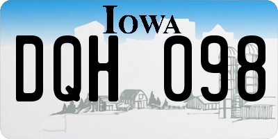 IA license plate DQH098
