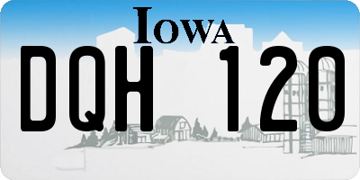 IA license plate DQH120