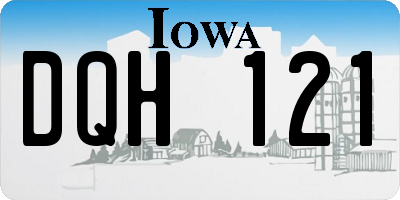 IA license plate DQH121