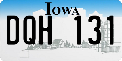 IA license plate DQH131