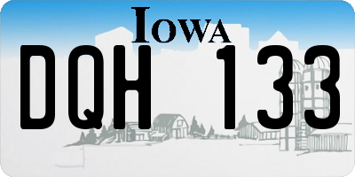 IA license plate DQH133