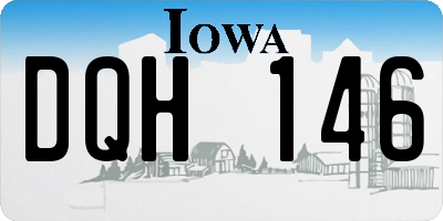 IA license plate DQH146