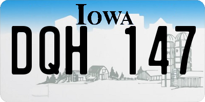 IA license plate DQH147