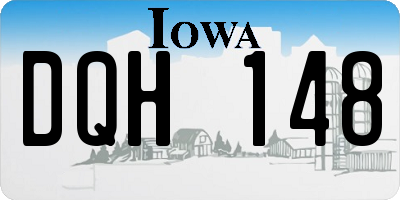 IA license plate DQH148