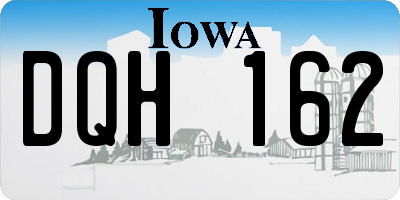 IA license plate DQH162