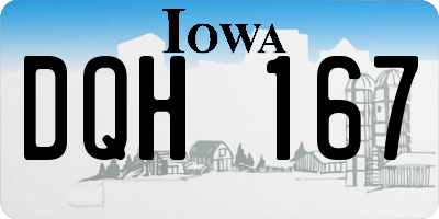 IA license plate DQH167