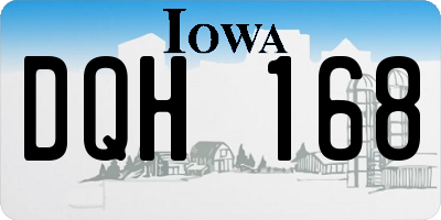 IA license plate DQH168