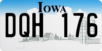 IA license plate DQH176